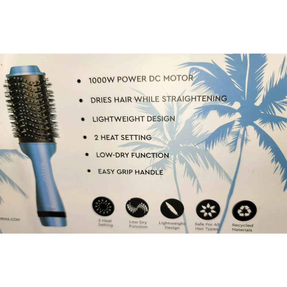 NIB Adagio Professional Blowout Brush - Ocean Blue